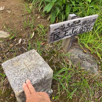 忘れずに三角点タッチ