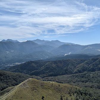 標高が上がるにつれ、九重連山⛰️のパノラマが広がります😊