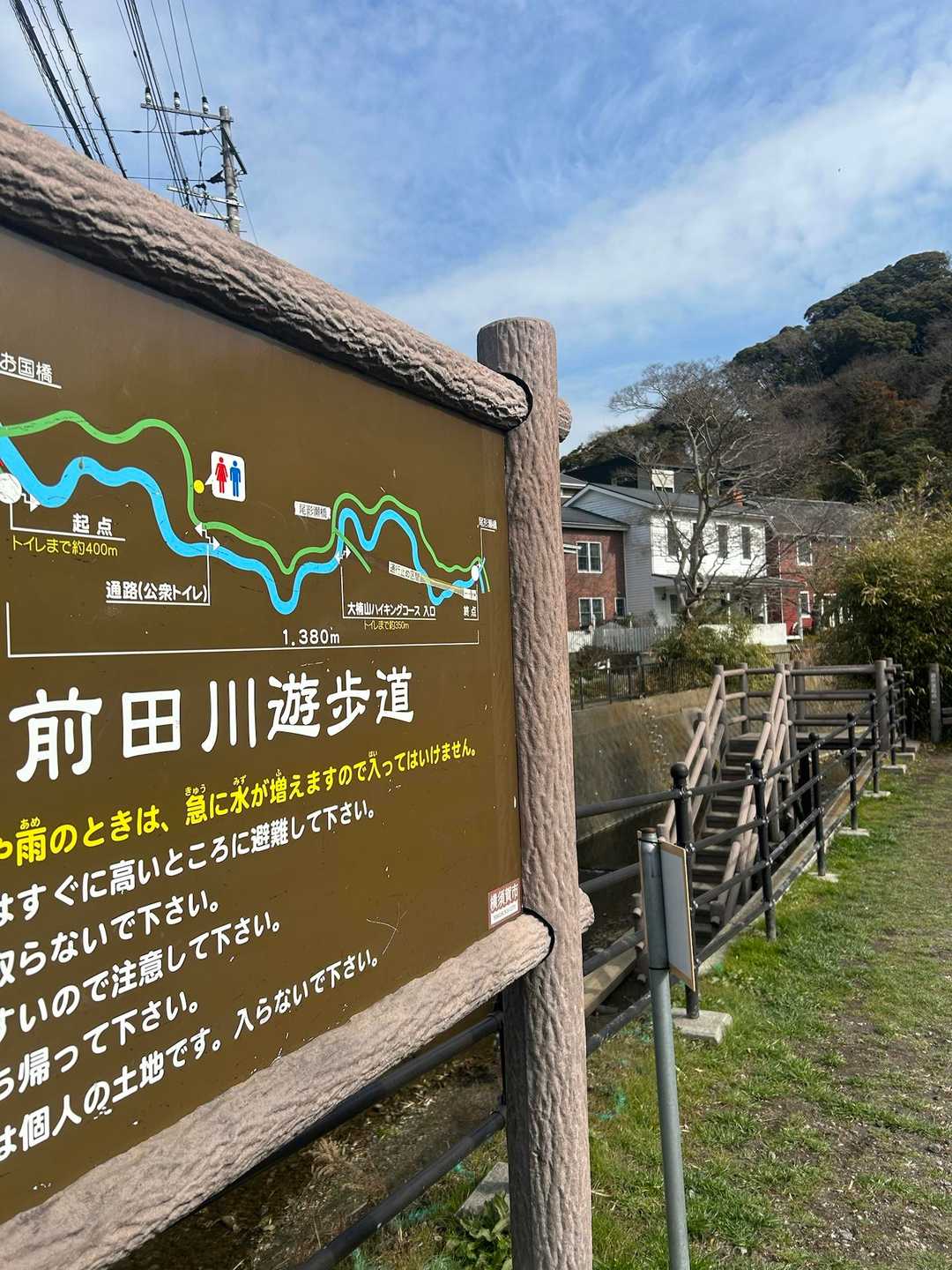 登りは前田川から