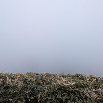 寒風山頂から周囲。ガッスガス！