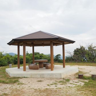 新しくできた東屋
ひょっとしてこれもワンヘルスだったりして？🤣
暑すぎて水が足りなそうなんで、周回は諦めて下山します