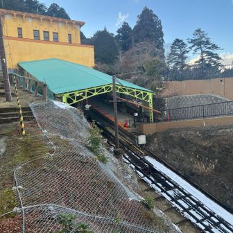 ケーブル🚠の駅を通り過ぎてから、道がちょっと荒れ気味に😱💦
