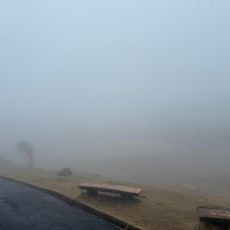 山頂公園ですが…視界は10m位カナ…