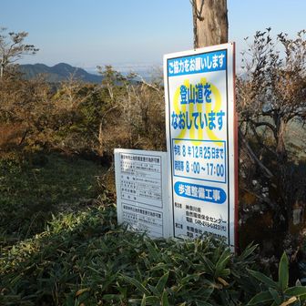整備中の看板
