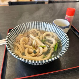 肉うどんいただきました