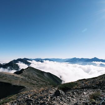天狗の頭まで山歩。
不帰もハッキリ見える。