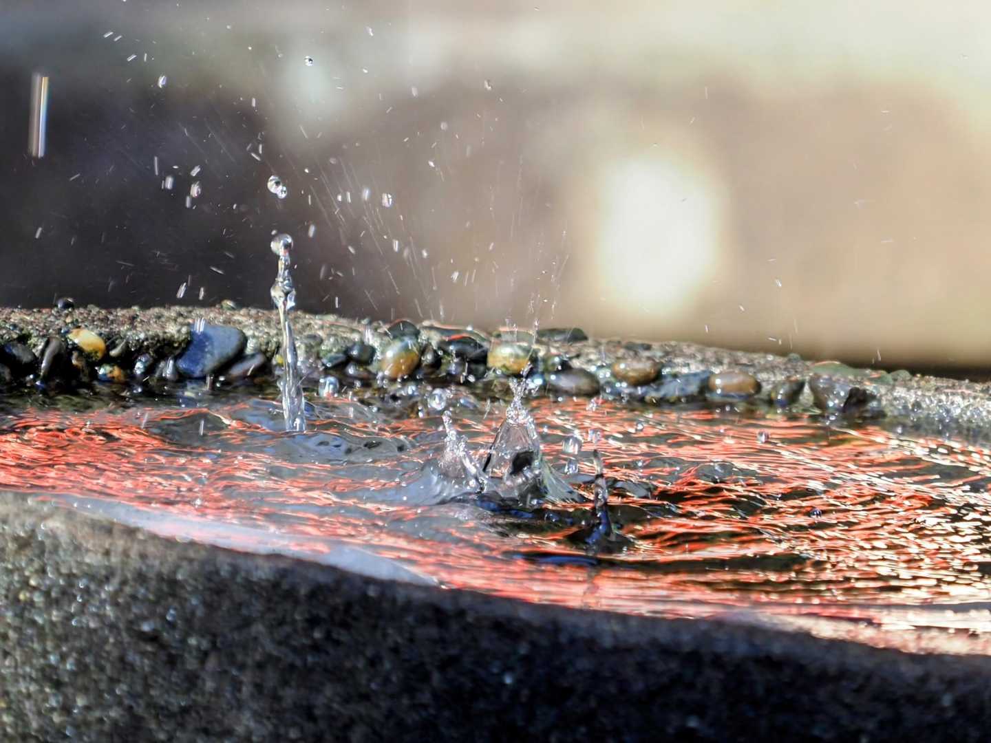 雪が溶けて
水しぶき