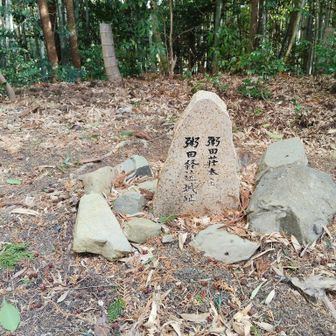 もう一つの城趾の石碑。