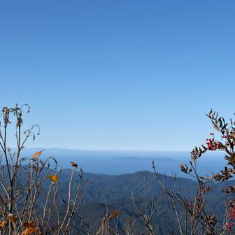 粟島、、左手には佐渡も、