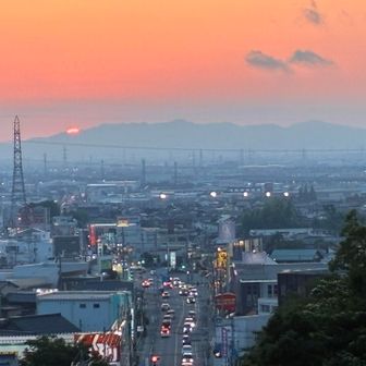もう少しで沈む