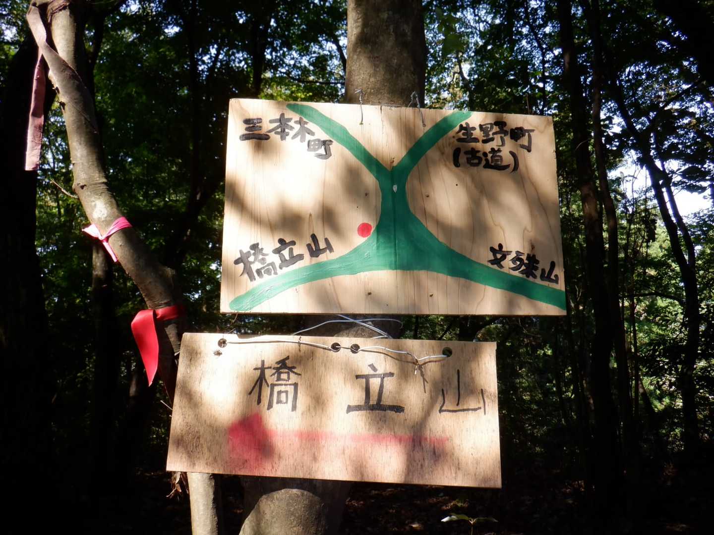 こんな看板あったっけ？
三本木町や生野町への下山ルートがあるそうです。