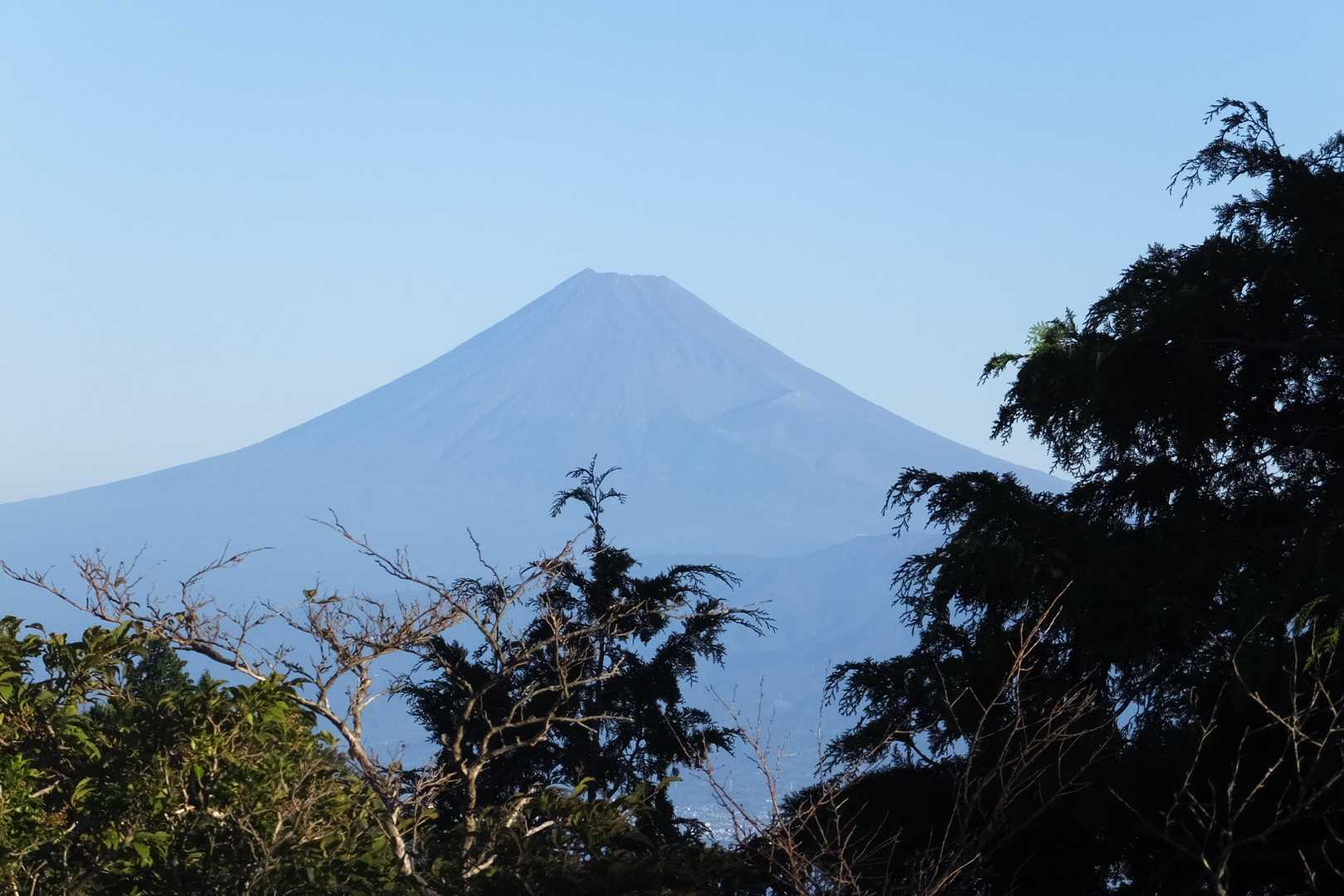 下山途中　富士山が見えました
