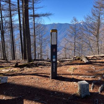 富士見山到着🙌後ろには南アルプス✨