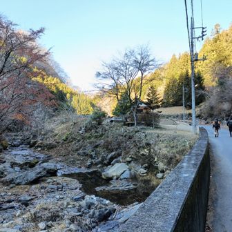 駐車場までの歩き。ほぼ到着。