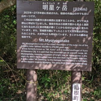 明星ヶ岳は山頂残念ながら眺望なし