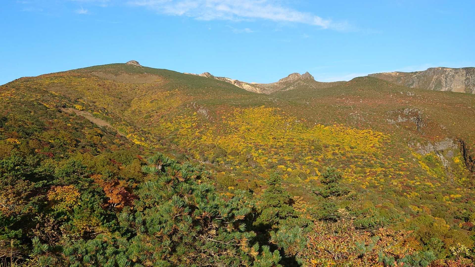 あだたら山 奥岳の湯-奥岳登山口-薬師岳-箕輪山-矢筈森- 周回コースの写真