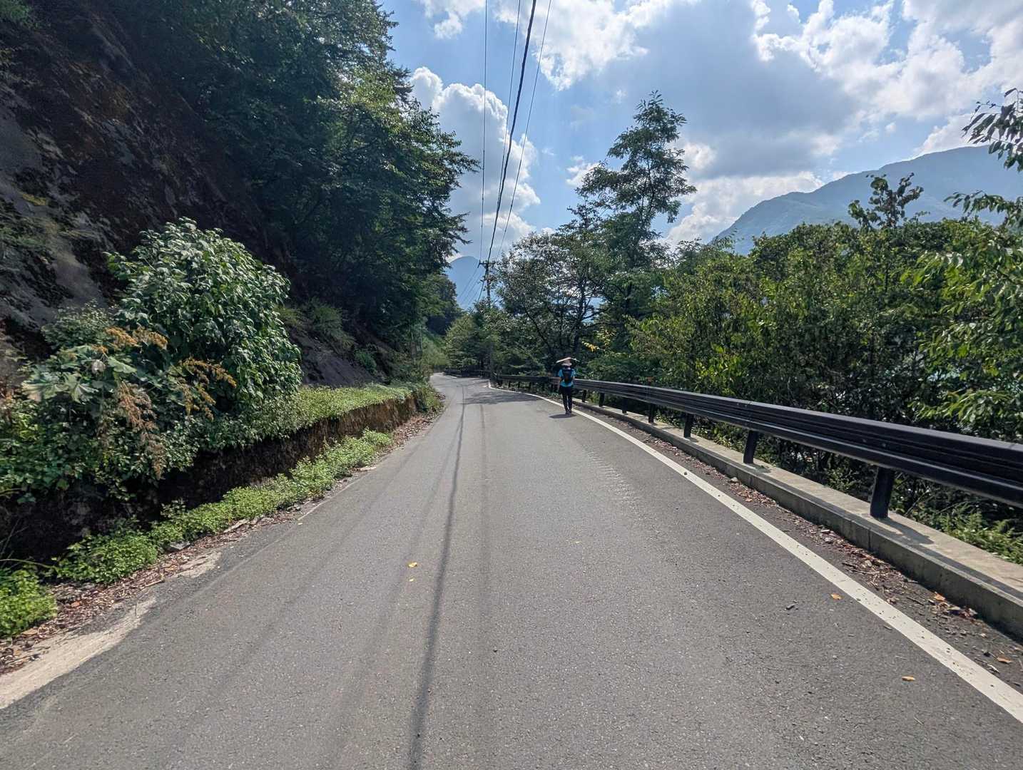 林道、日が当たるとバカ暑くて、ここで一番消耗