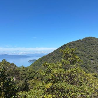 ちらっと沖島🏝️
木がジャマなので、だいぶん岩のギリギリまで出て写真撮った💦