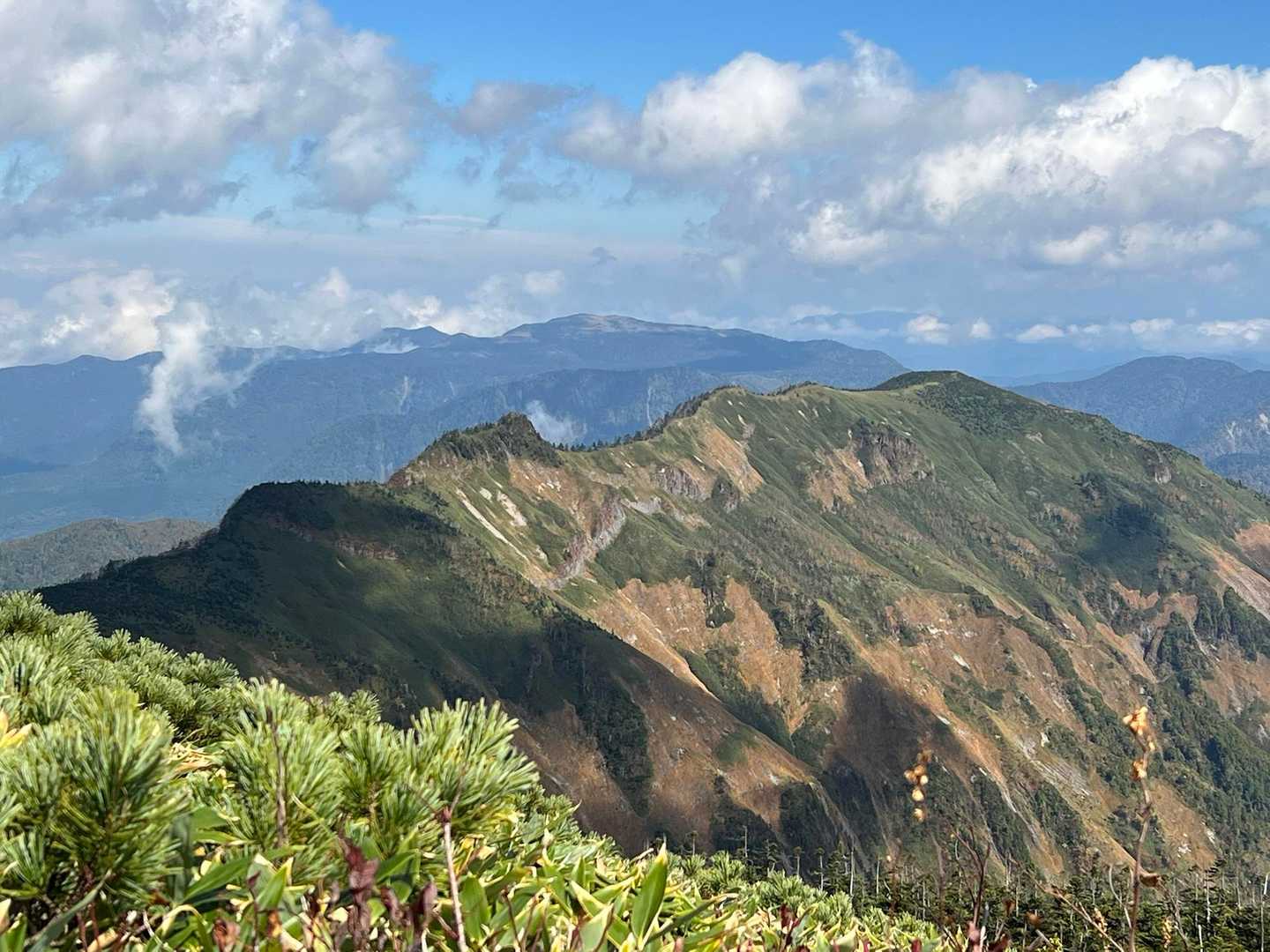 山頂駅-金山沢の頭-裏寺子屋山-岩菅山-裏岩菅山-一の瀬バ 縦走コースの写真