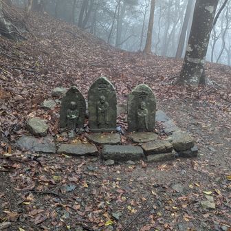 途中に丁石地蔵がたくさんあります。