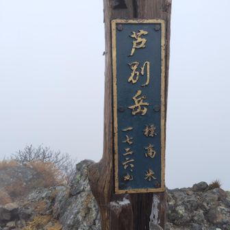 芦別岳 (1,726m)
危険な爆風で立てません😭
メーター読みで🌡️−2℃
