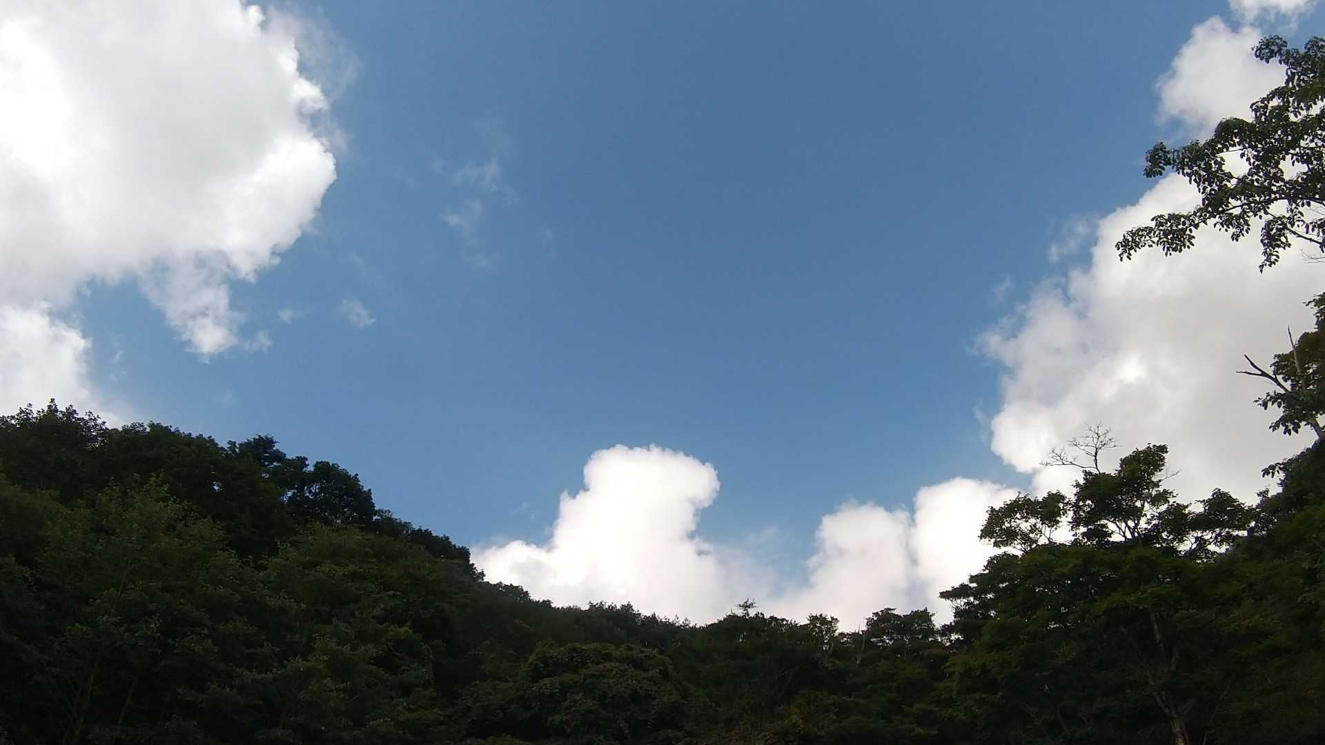 湖畔へ降りて来ました…
青空がきれい…