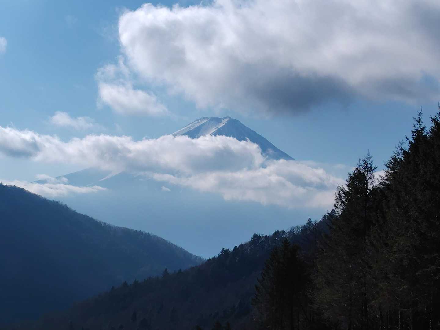 期待していたのに富士山が雲隠れ😯