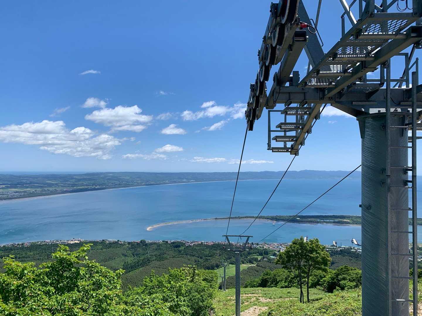 スキーのリフトから見る下北半島🤩