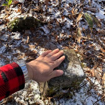 手前に三角点
なでなで