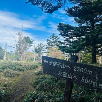 次は赤帽子山⛰️けっこうありますね。
