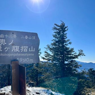 とうちゃくー👏暴風ー🌀
小金沢山は諦めて下山します💦
