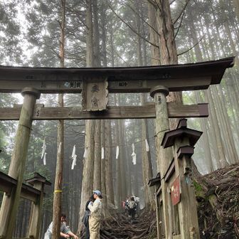 ここも一礼し 奥宮への２つ目の鳥居を潜ります。