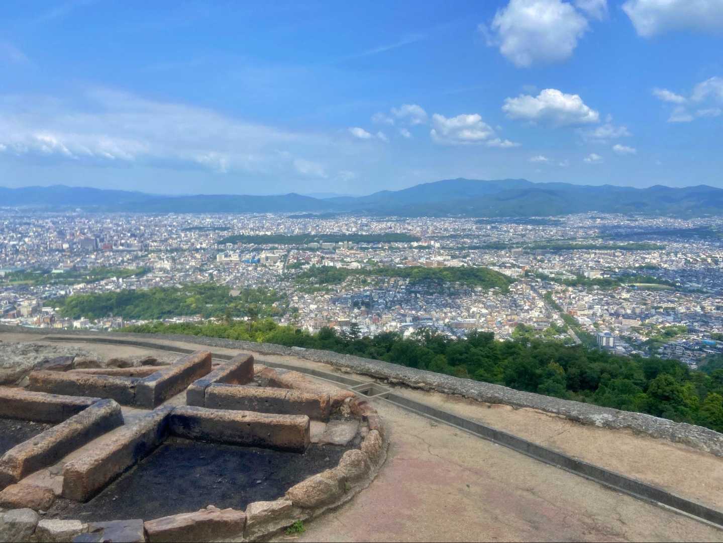 大文字山｜京都・夏の風物詩の舞台をめぐる山歩道から市街を一望の写真