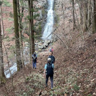 滝壺を目指して