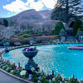 後ろに早雲山の地すべり箇所が見えてます
