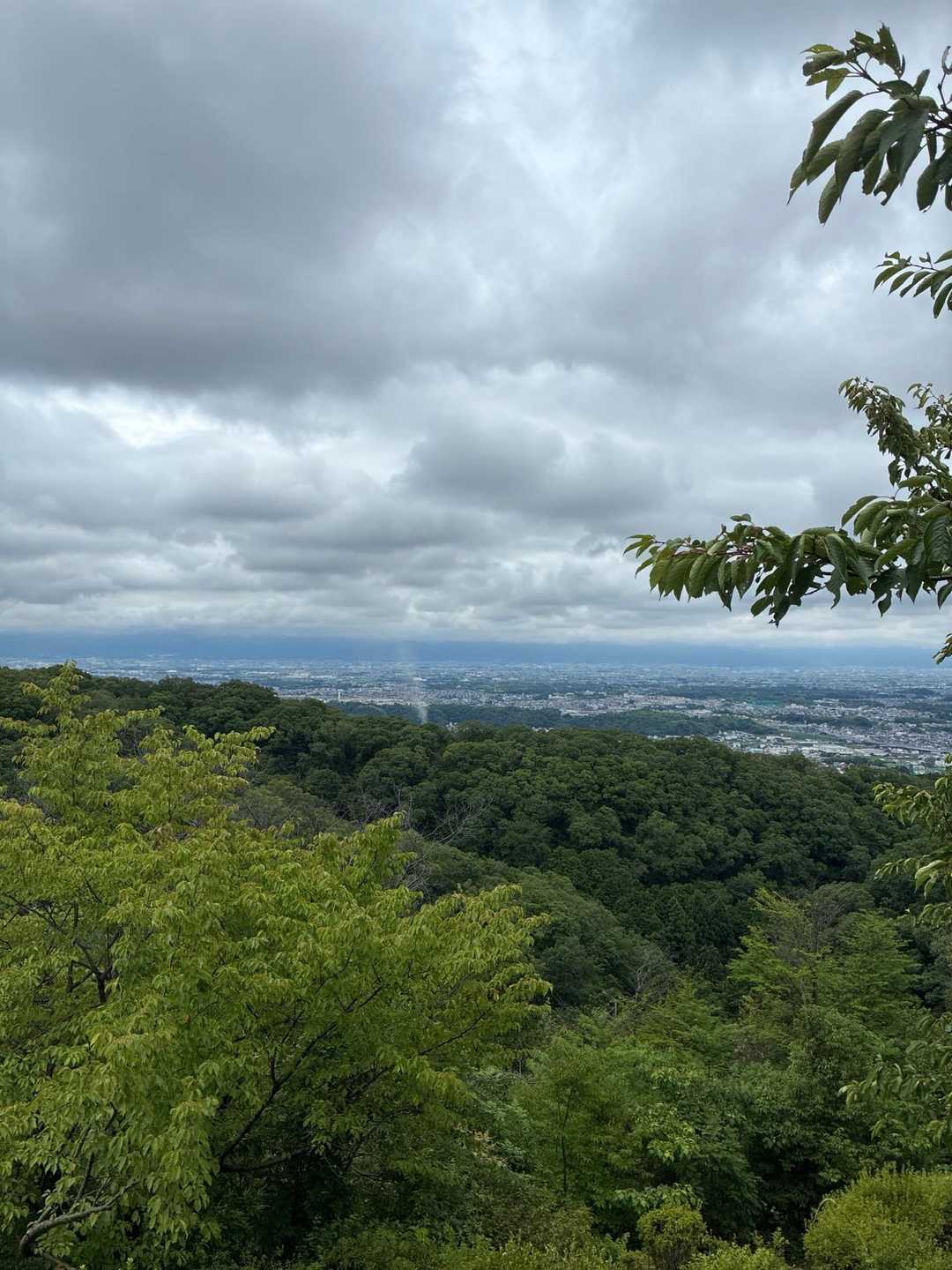 山頂到着。曇ってるな