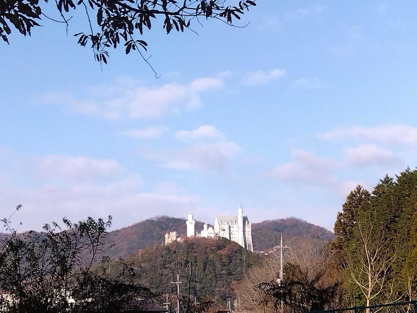 太陽公園のお城が見えます🤭