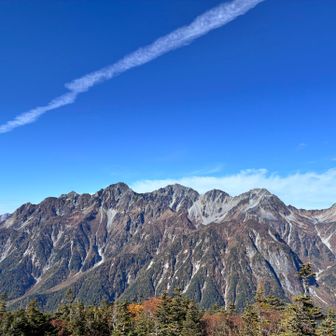 横尾新道を抜けたところ。絶景！大パノラマ！