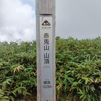 標高1626ｍの赤兎山山頂に到着しました😊