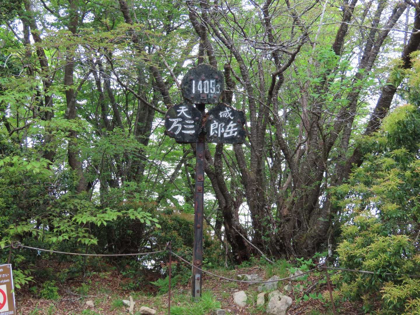 味のある山頂標識