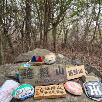 念願の遙照山山頂です。
岡山は阪神ファンがおおいのかな？　カープファンの私ですが今年も期待薄…頑張ってくれよ（笑）