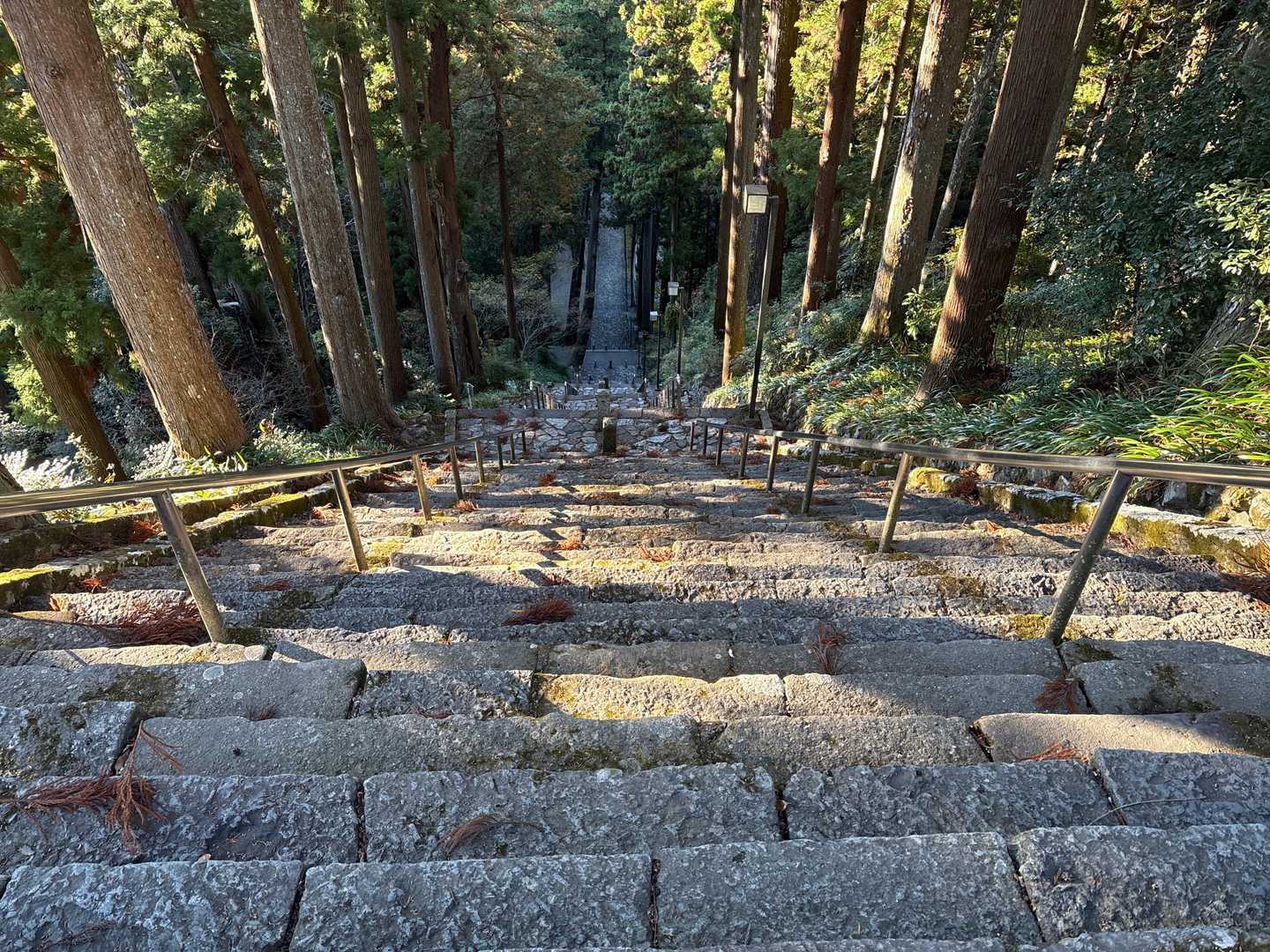 上から見下ろすと転げ落ちそうな斜度。帰りにここを下るとき地獄をみることに・・・(足が攣った！)