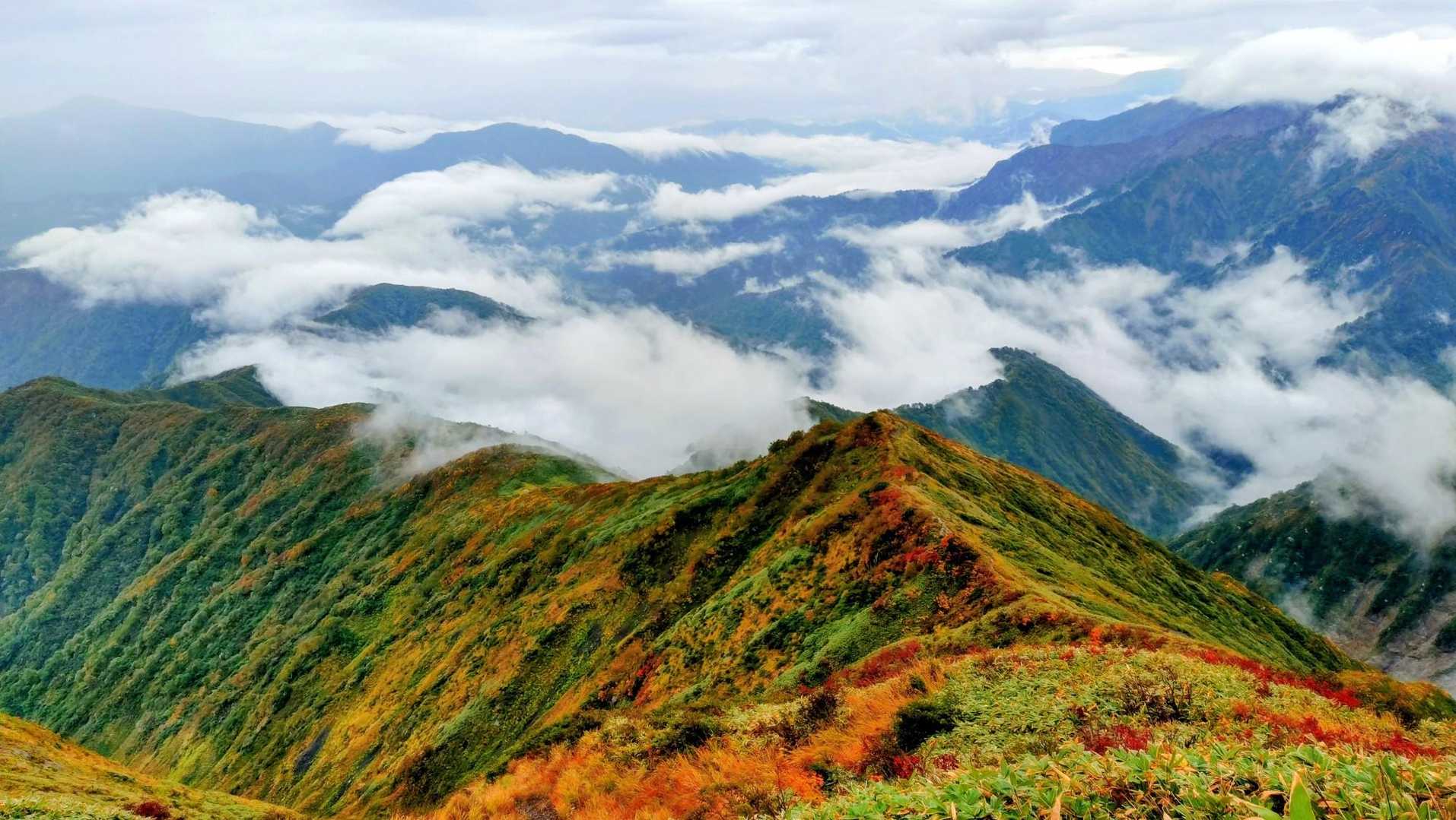 いい景色。稜線が素晴らしい