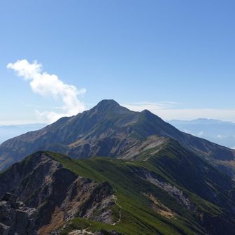 稜線きました😊
笠ヶ岳、かっこいい!