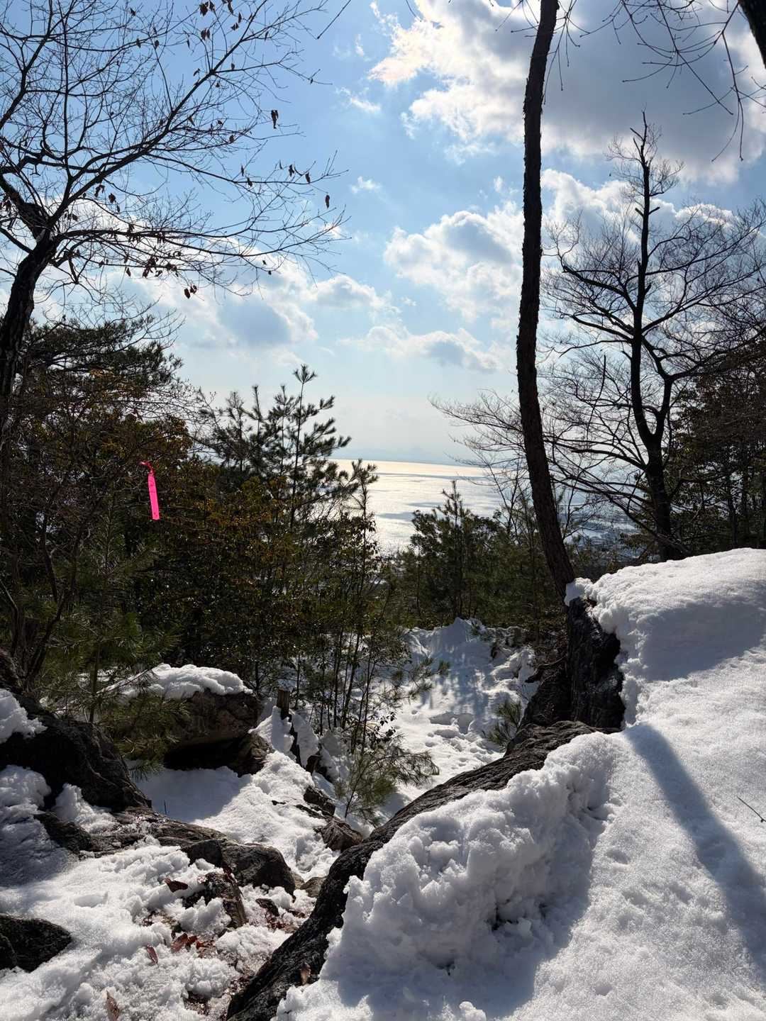 琵琶湖！雪もキラキラ✨