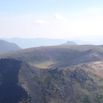 遠くに黒岳