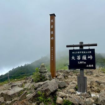 ガスで稜線見えず💦