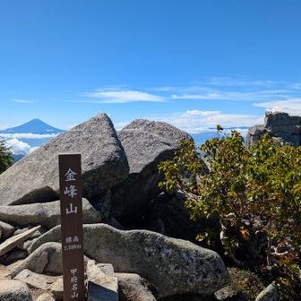 山頂+岩+富士山！