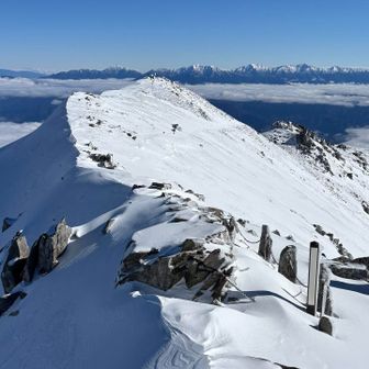 伊那前岳へ続く稜線。意外と遠い､､､