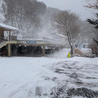 吹雪吹雪氷の世界。